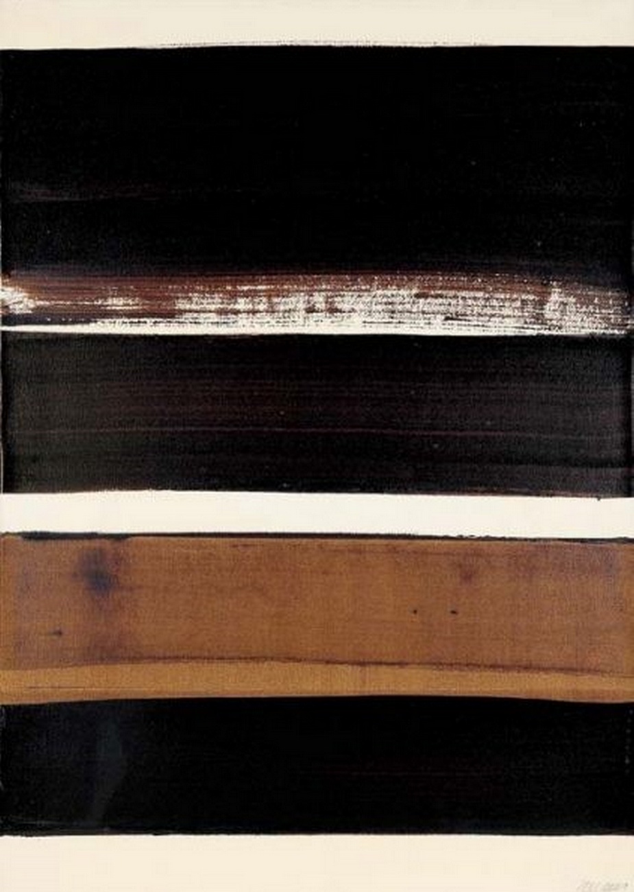 Soulages Pierre Brou de noix artiste